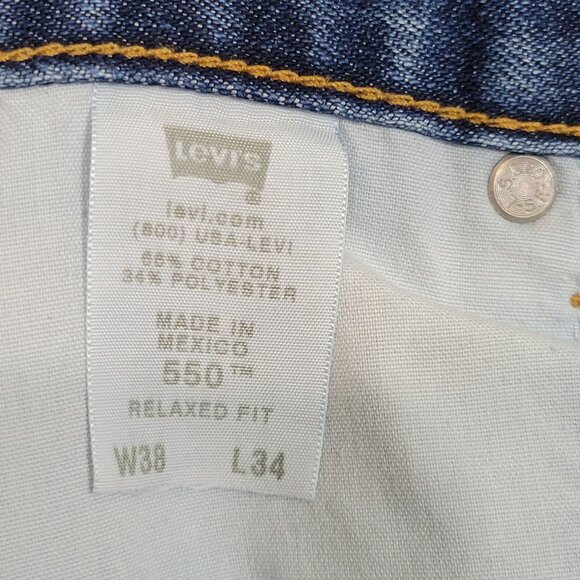 Levis 550 Mens 38x29 Jeans Relaxed Fit Denim Classic Straight Leg Durable Casual - Picture 9 of 14